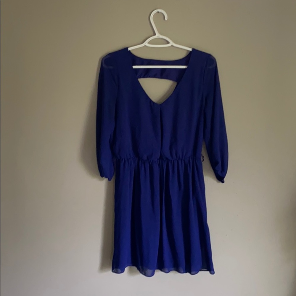 Royal Blue Key Hole Dress